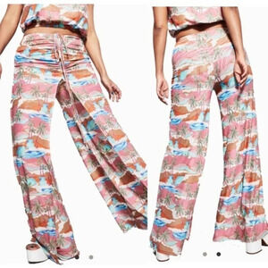New Royalty By Maluma Printed Wide Leg Pants Size XXXL